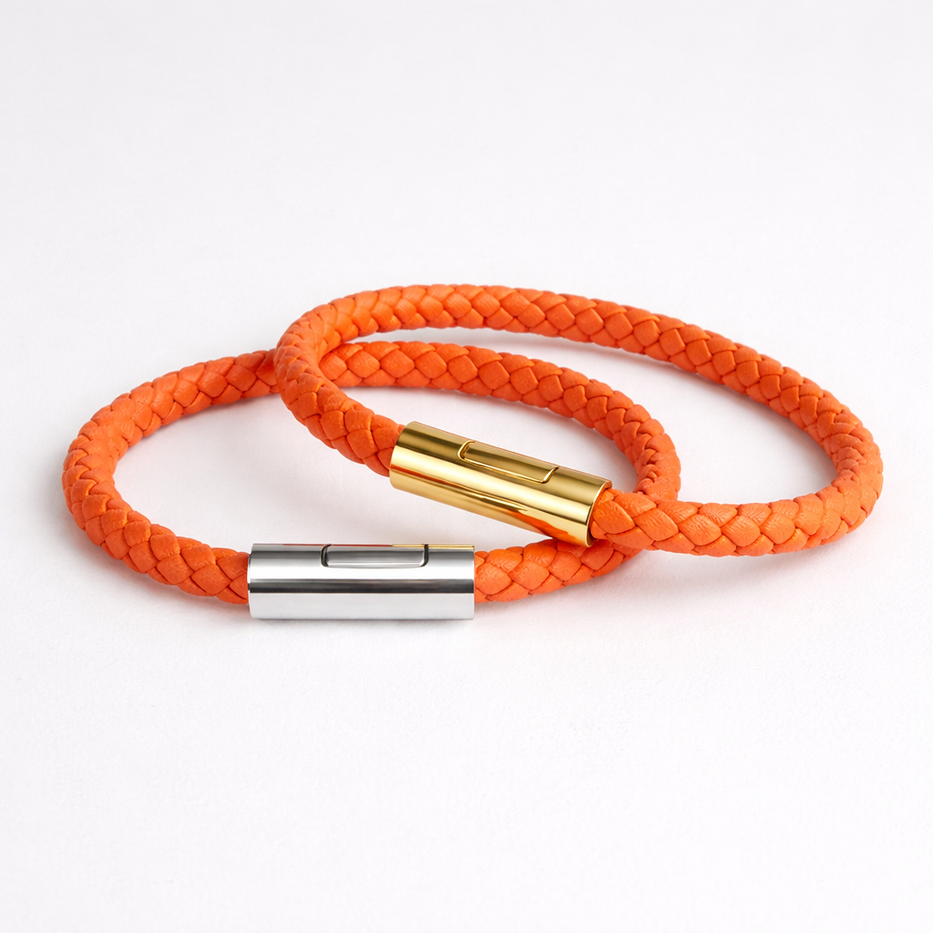 Handgeweven Leren Armband