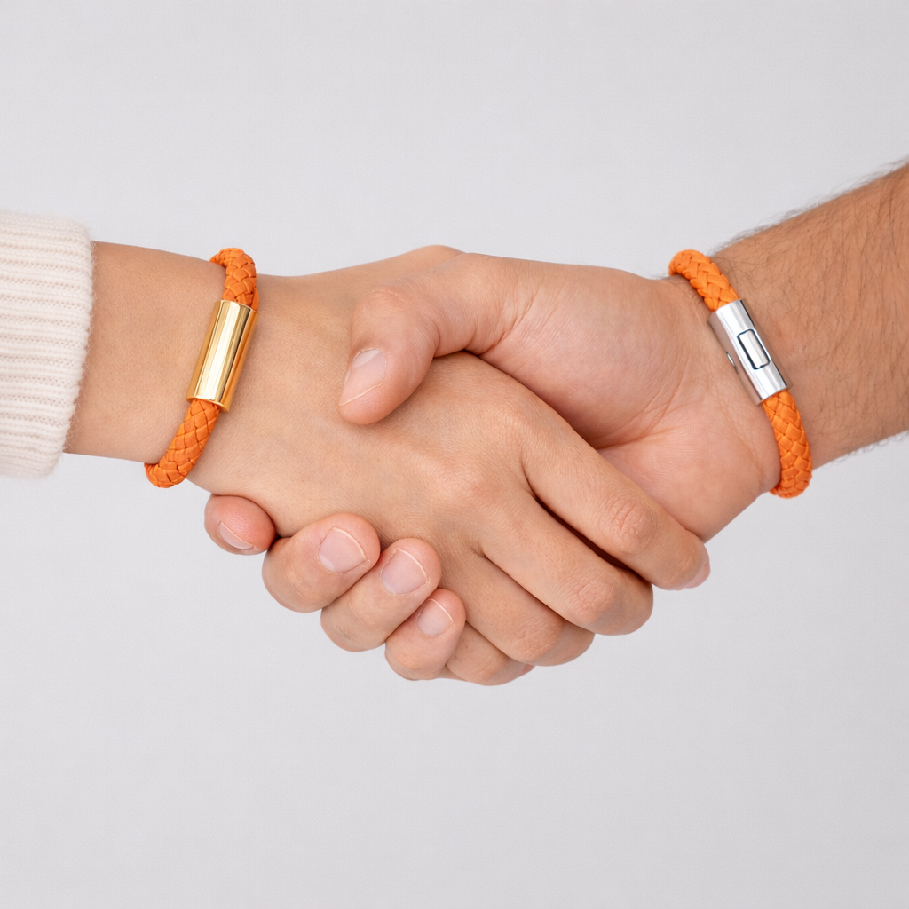 Handgeweven Leren Armband