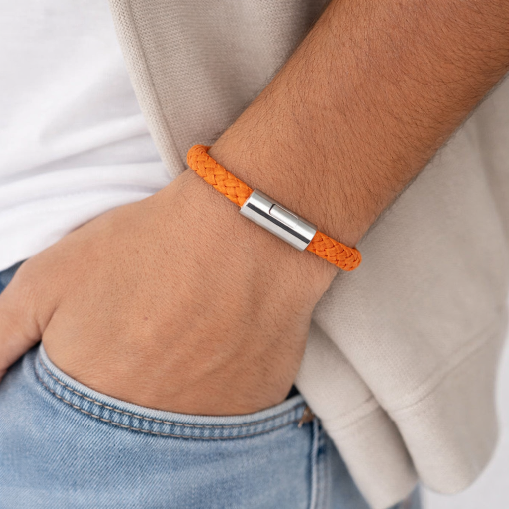 Handgeweven Leren Armband