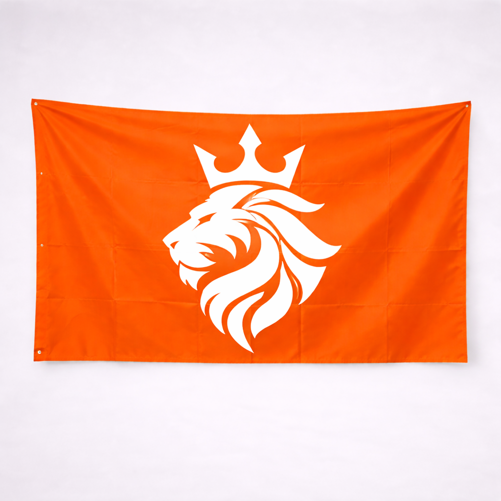 Oranje Corner Vlag Wit