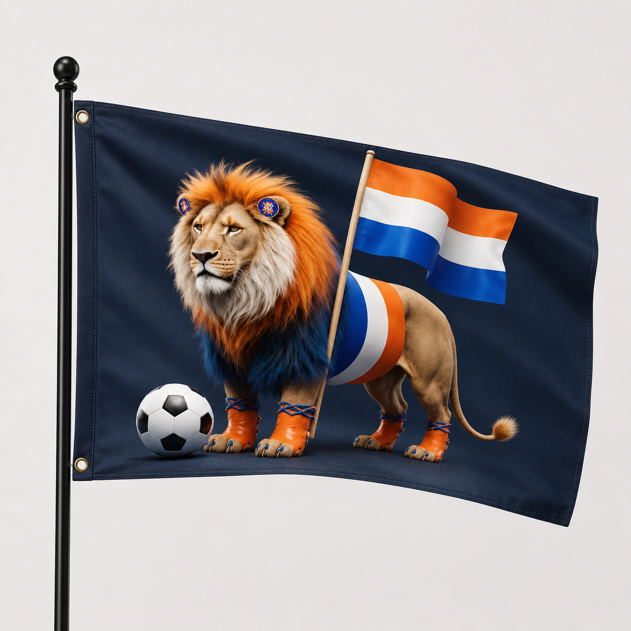 Dutch Lion Mascotte Vlag