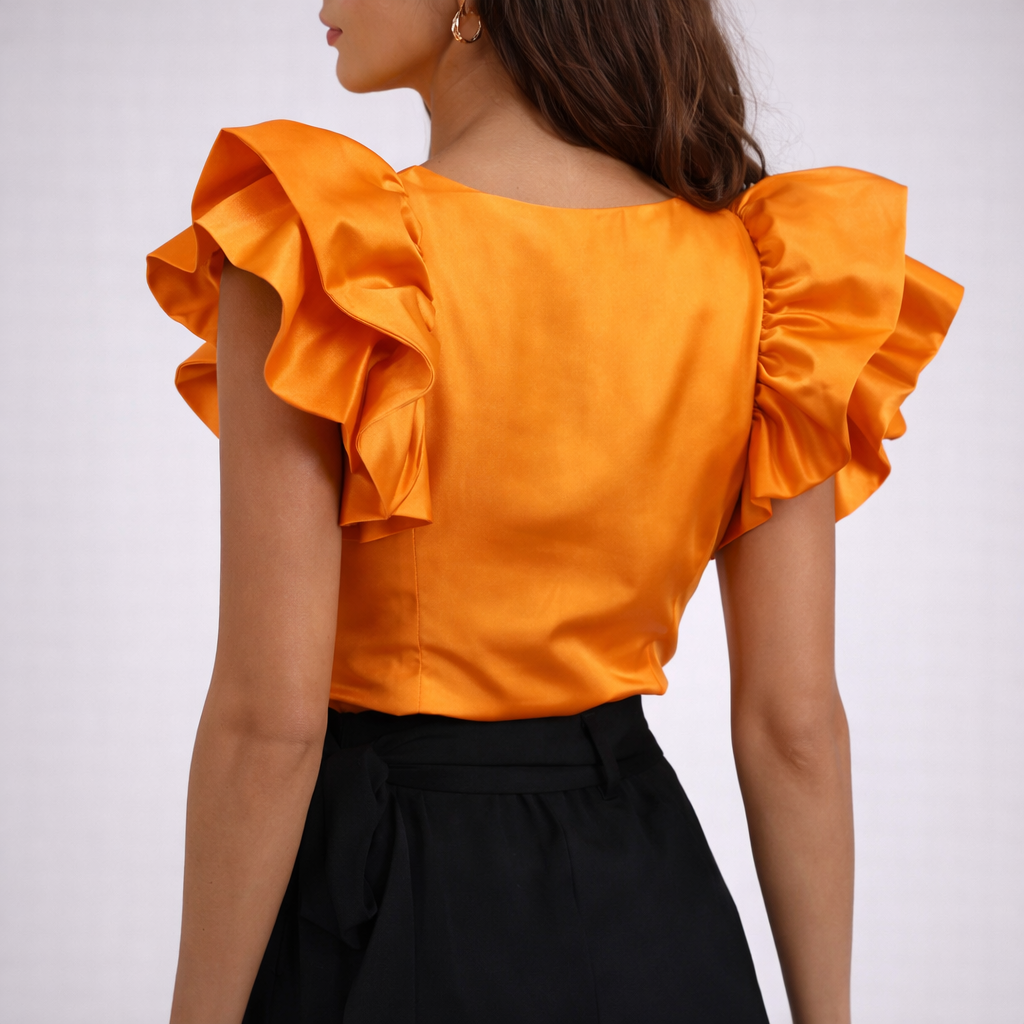 Ruffle Satin Premium