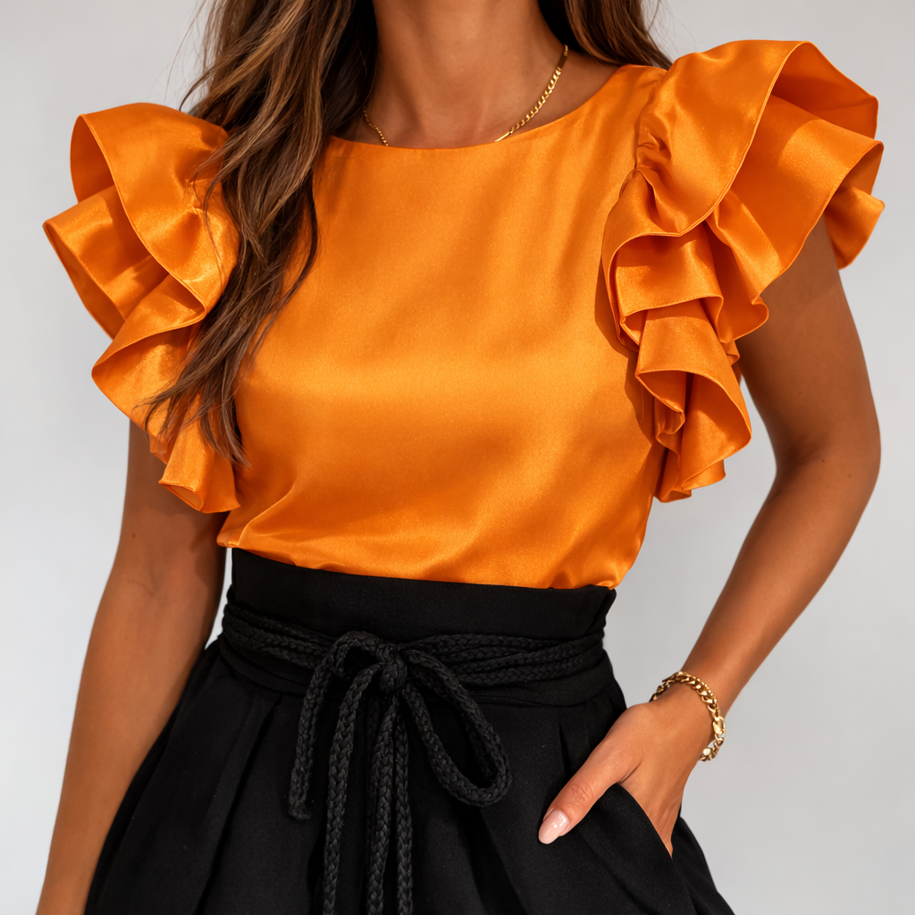 Ruffle Satin Premium