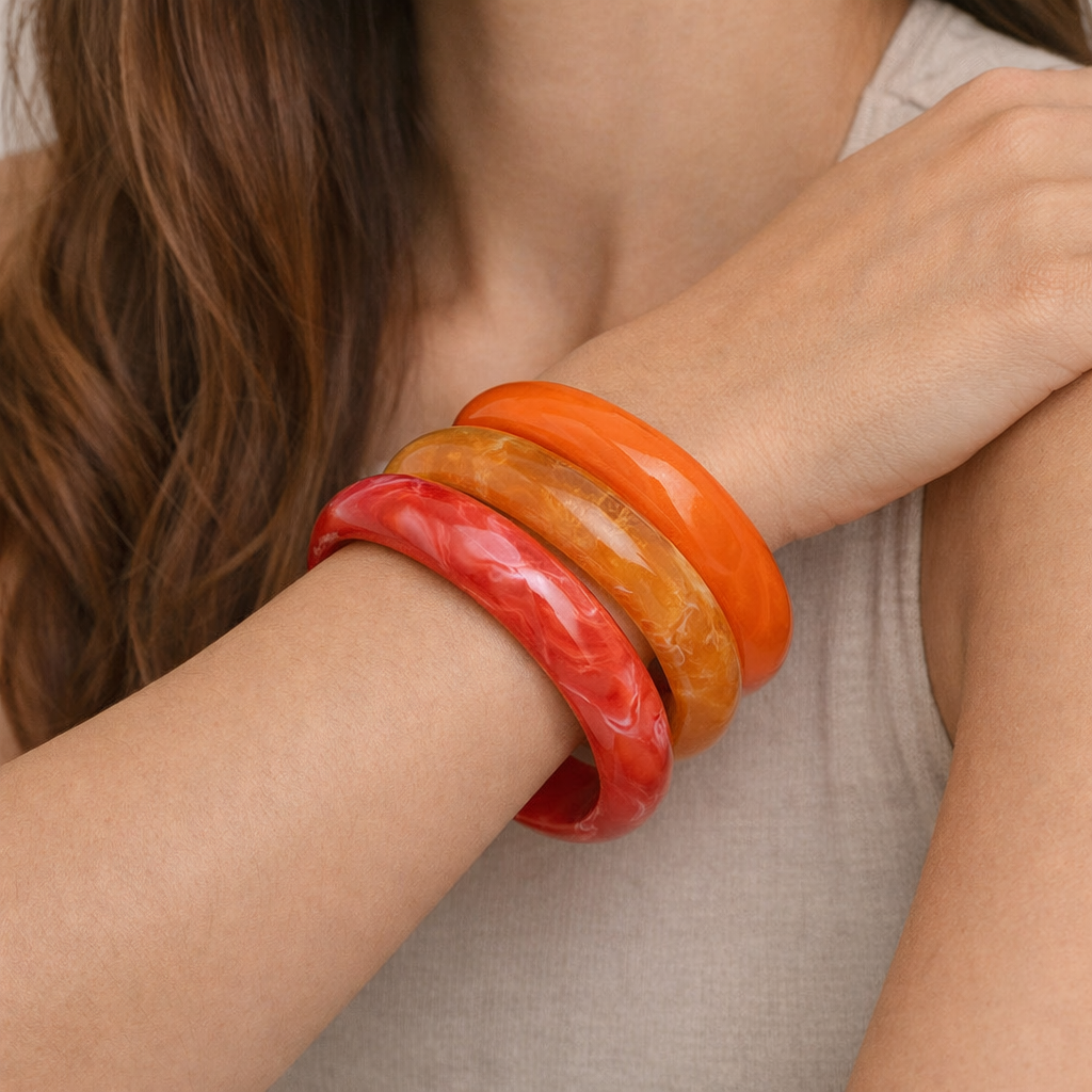 Vintage Resin Bangle Set