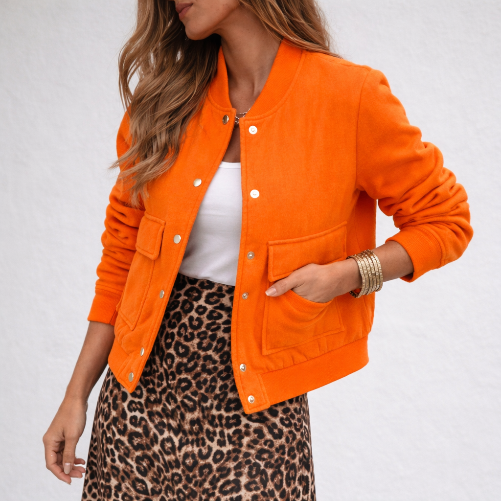 Casual Button-Up Bomber
