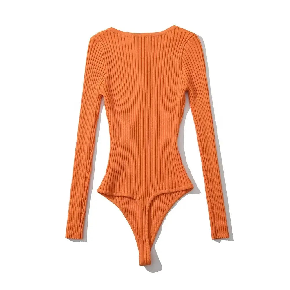 Ribbed Long Sleeve Bodysuit