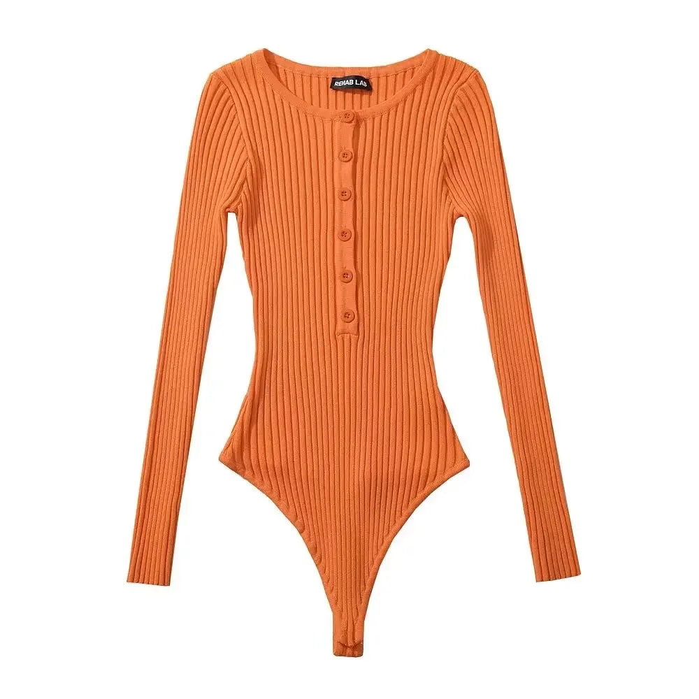 Ribbed Long Sleeve Bodysuit