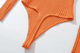 Ribbed Long Sleeve Bodysuit